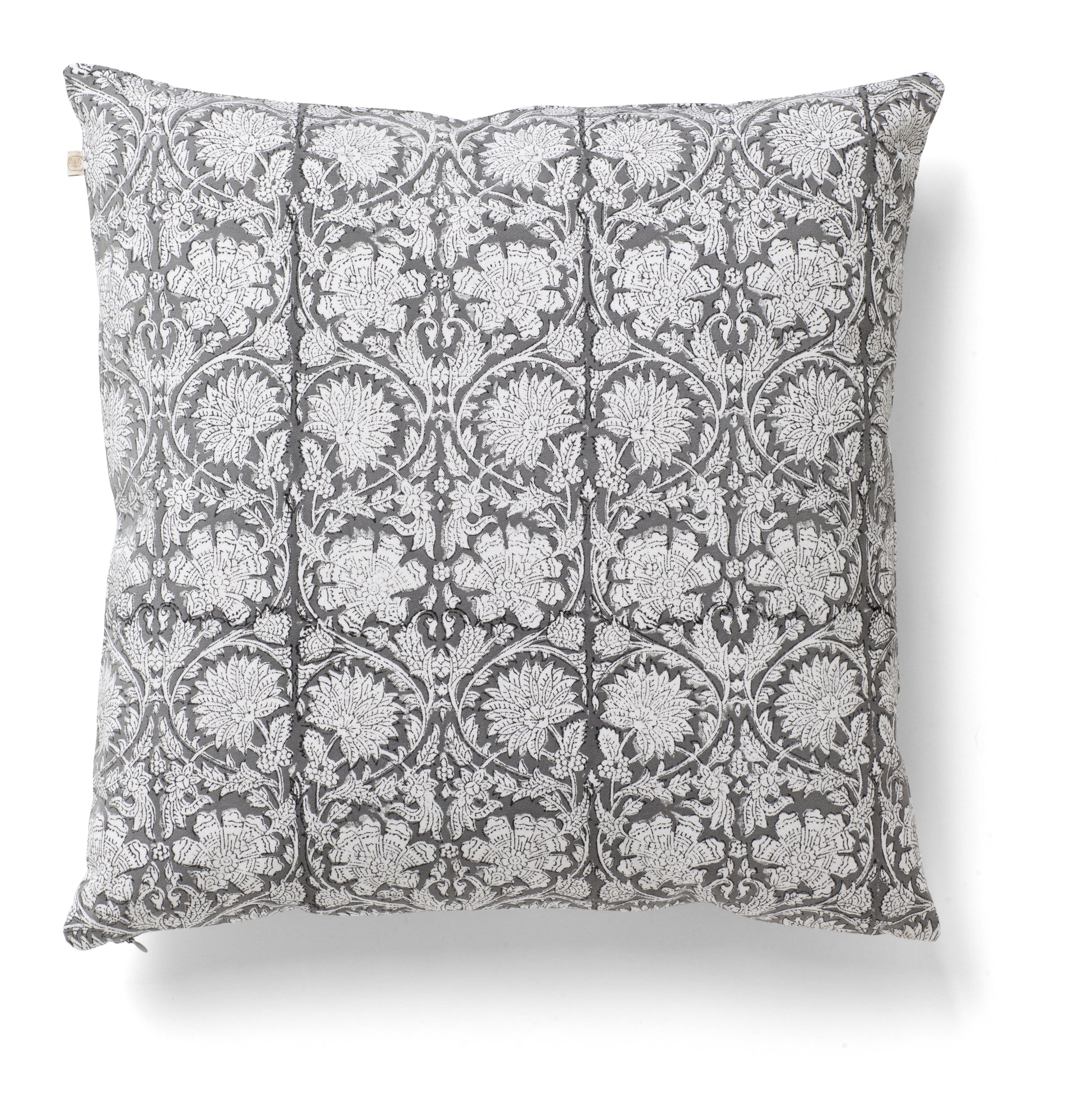 Cotton Cushion Cover Paradise Design - Grey