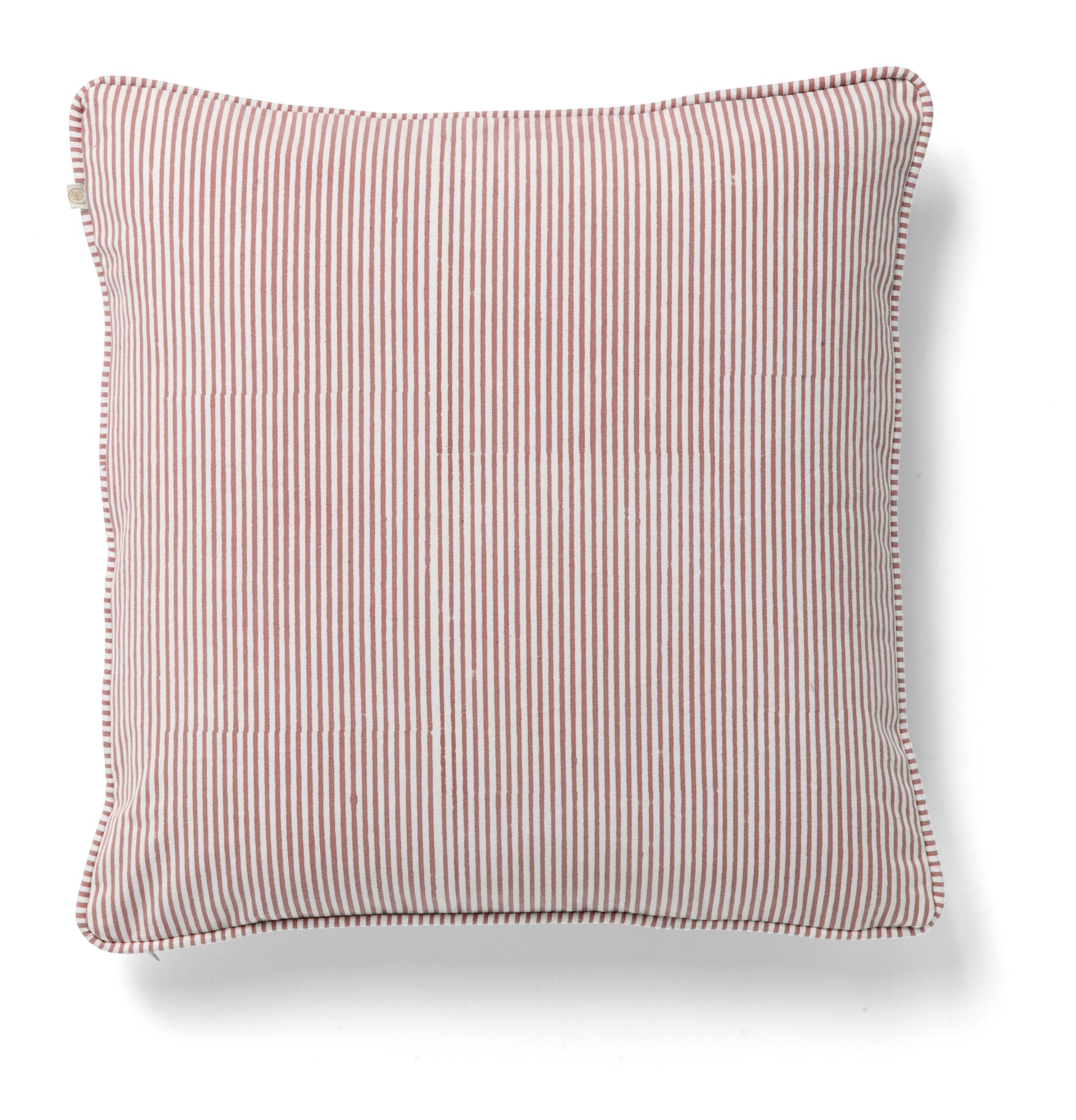 Cotton Cushion Cover Stripe Design - Rose