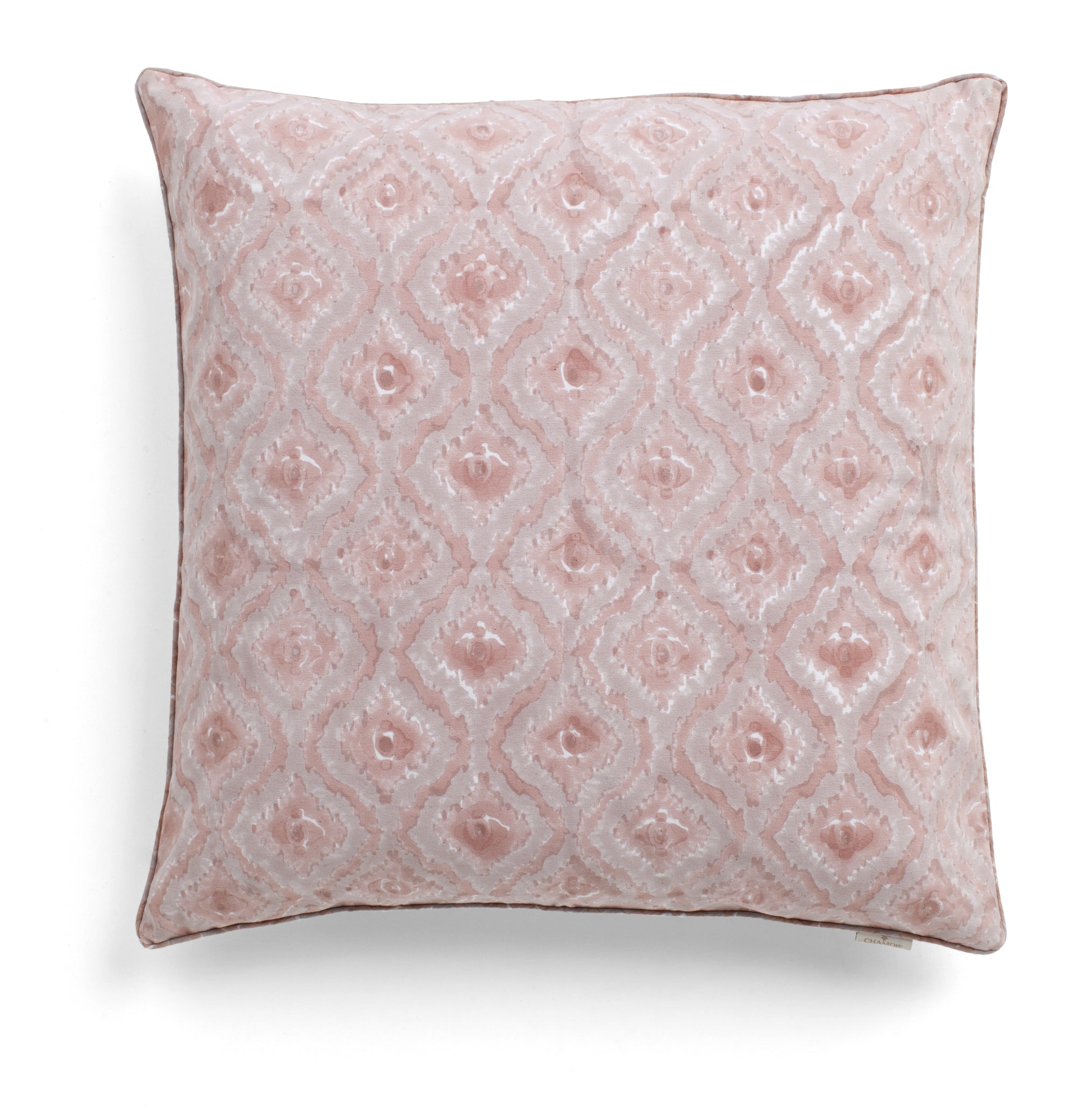 Cotton Cushion Cover Diamond Design - Fuchsia Rose