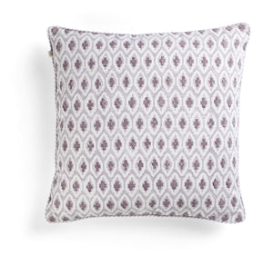 Cotton Cushion Cover Cross Design - Lilac