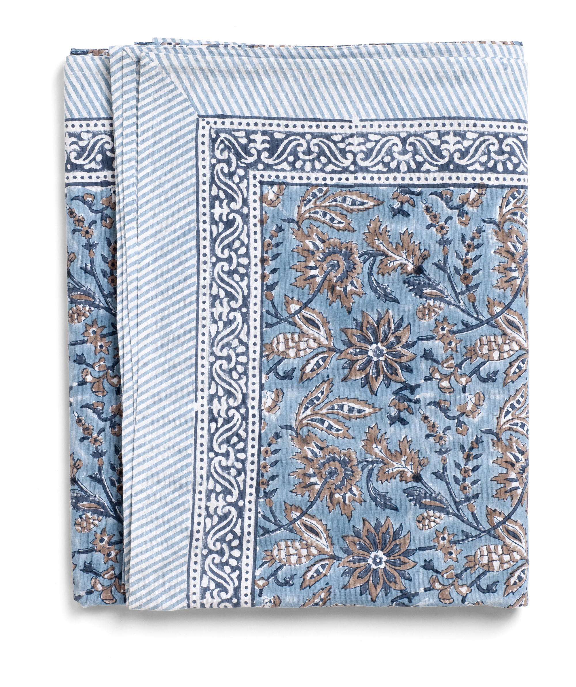 Cotton Tablecloth Indian Summer Design - Blue