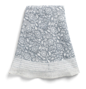 Linen Tablecloth Margerita Design - Cashmere Blue