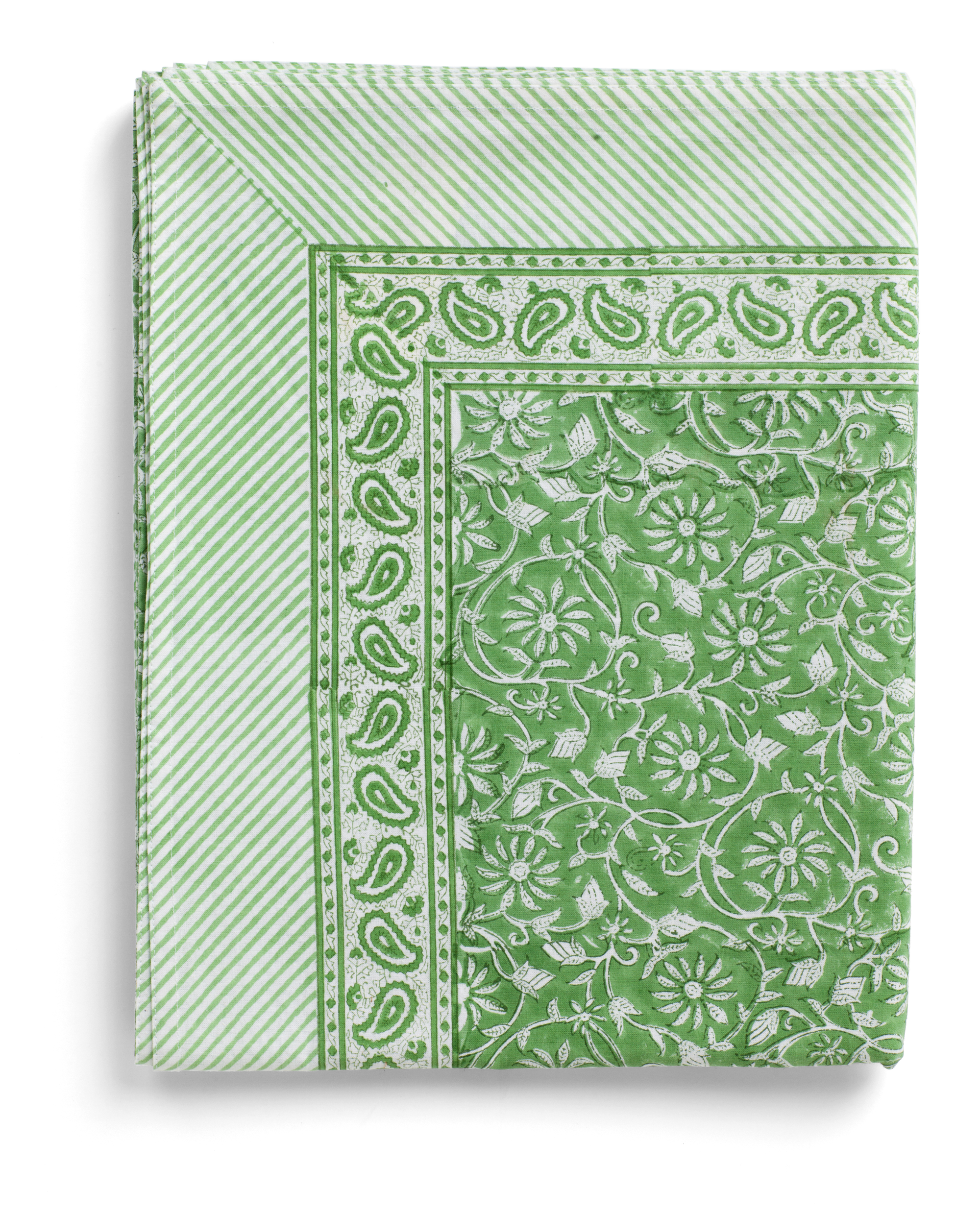 Cotton Tablecloth Margerita Design - Green