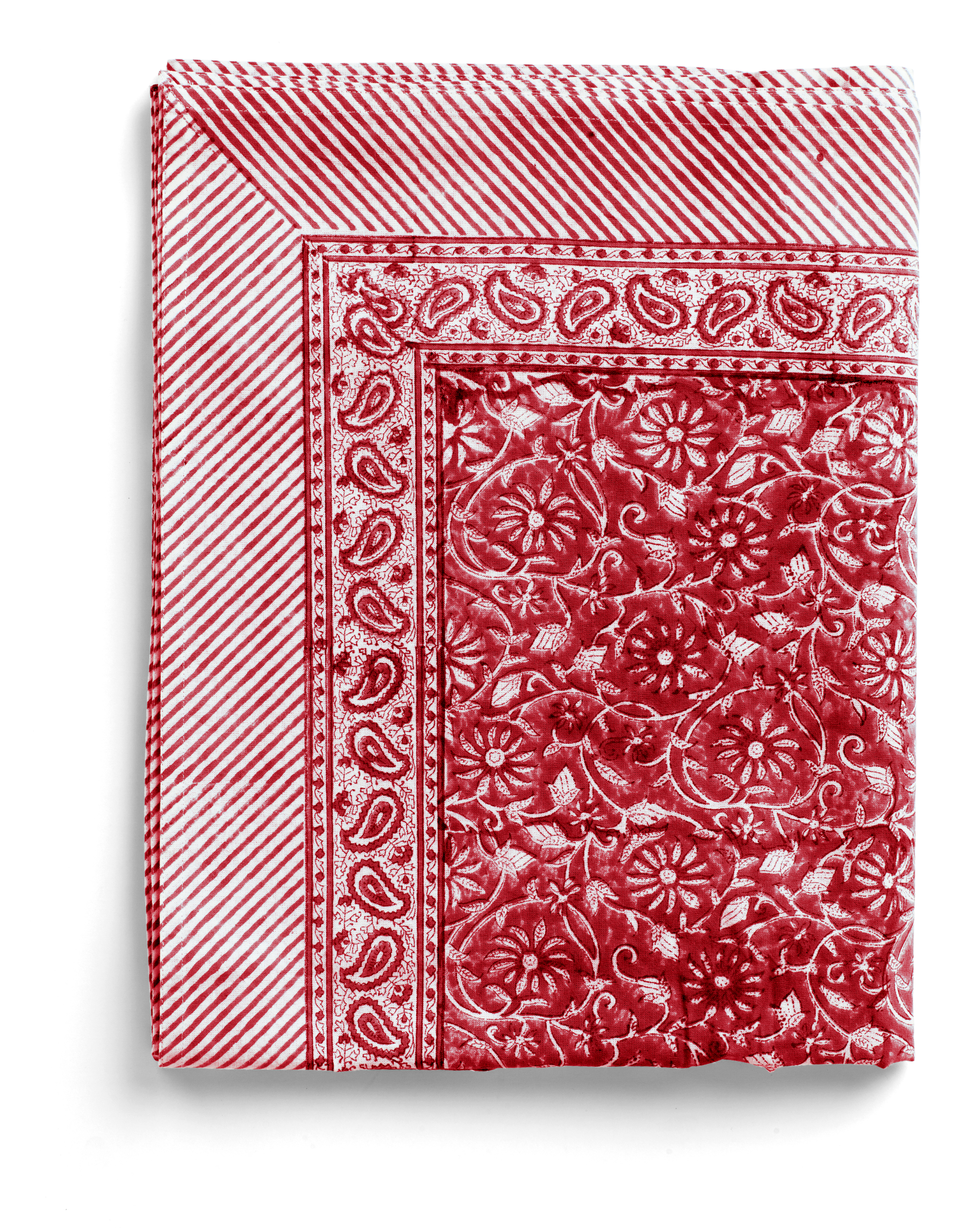 Cotton Tablecloth Margerita Design - Red