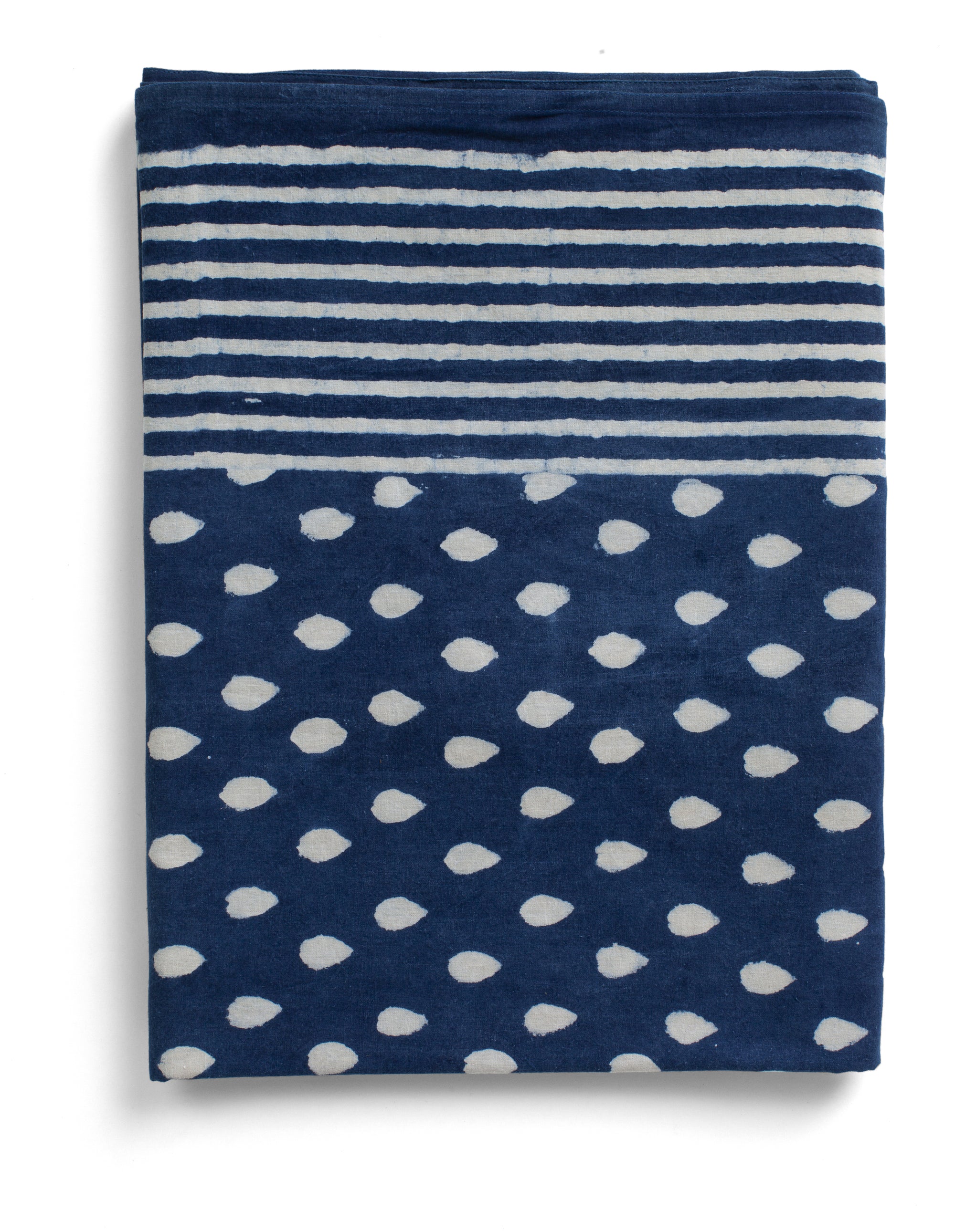 Cotton Tablecloth Indigo - Drop Design