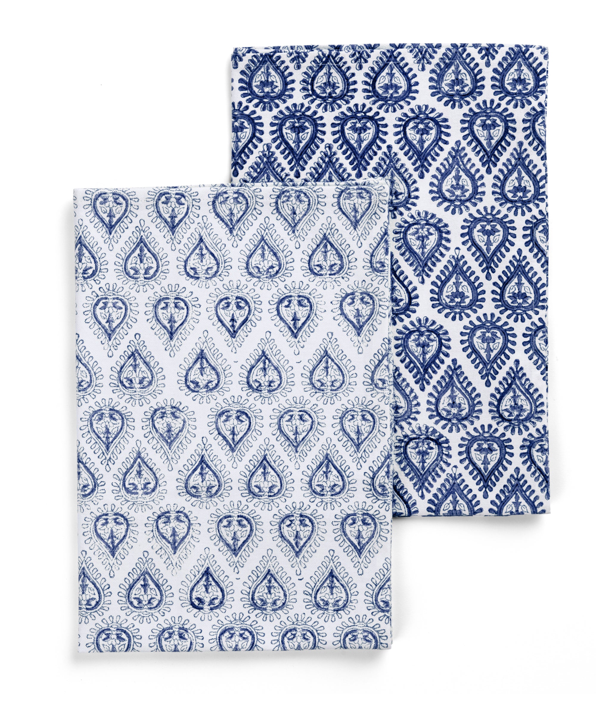 Cotton Kitchen Towel Kalini Design - Navy Blue (Set of 2)