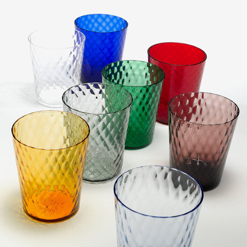 Colored glass online cups