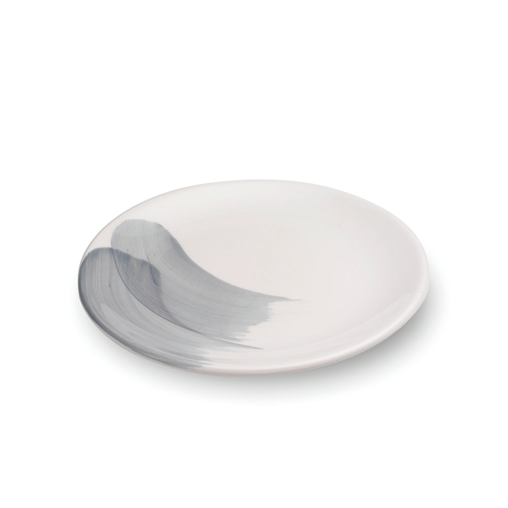 MANNAGGIA LI PESCETTI -  Dessert Plate Wave Grey