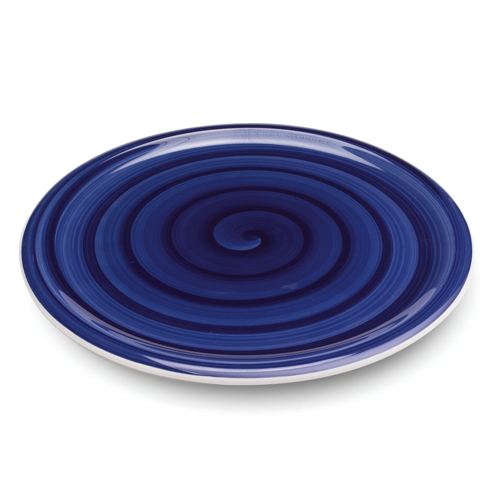 Large Serving Plate - Sea Design Blue